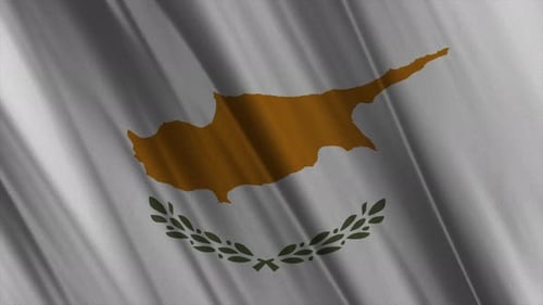 Realistic Waving Cyprus Flag Animation Loop