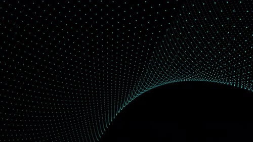 cyan color particle wave background animation. Vd 1044