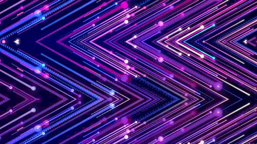 Abstract Multicolor Zigzag Lines 4K