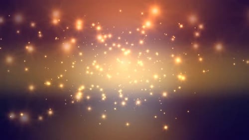 Golden Moving Stars Motion Loop Background