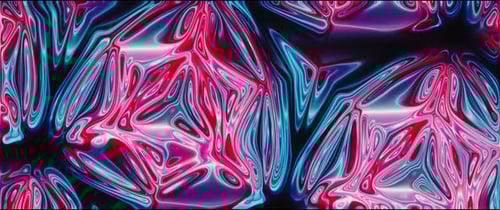 Abstract Fluid Neon Wave Motion Background