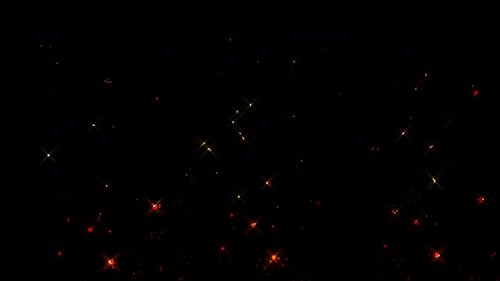 Golden Red Sparkling Particles Floating Background Loop