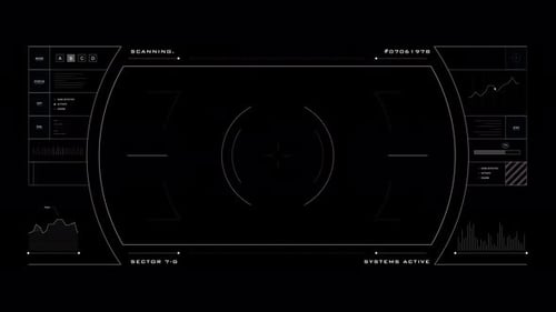 Futuristic Scannable HUD Element with Data Display Animation