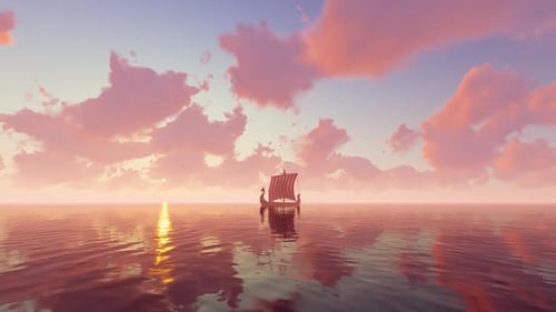 Wikinger-Segelschiff