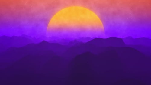 Fondo de montañas al atardecer