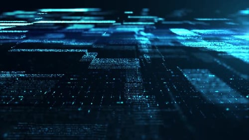 Futuristisches digitales abstraktes Matrix-Partikelraster 03