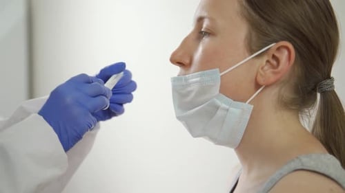 Nasal Swab Test Administered by Healthcare Worker