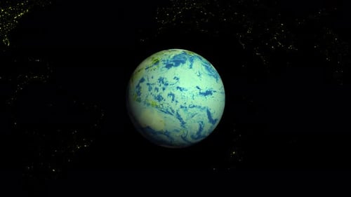 3D Animated Earth Planet Rotation