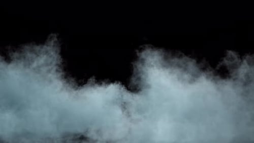 Realistic Flowing White Smoke Transition Reveal Effect