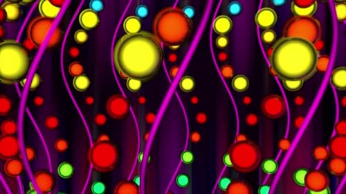 Dynamic Abstract Background with Colorful Spheres and Lines