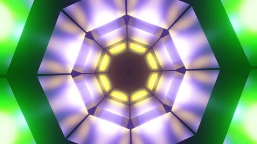 Tunnel VJ Loop de lumières pulsantes brillantes