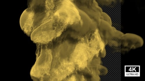 Dynamic Golden Fluid Smoke Transition Element