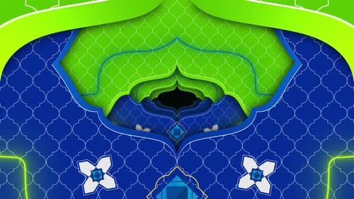 Islamic Decorative Pattern Transition Background Loop