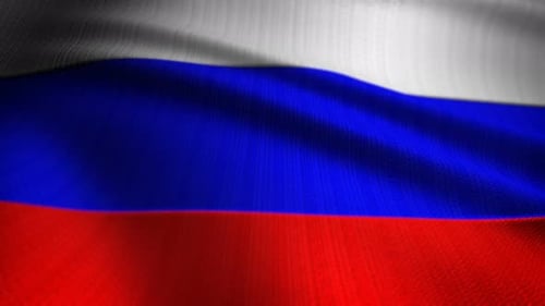 Realistic Russia Flag Waving Seamless Loop