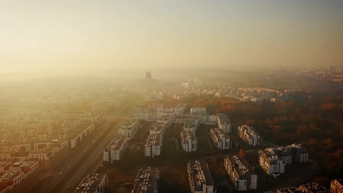 Misty Sunrise in Foggy Town