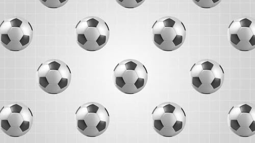 Seamless Rotating Soccer Balls Pattern Loop