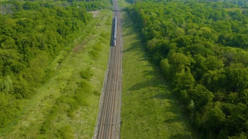 Tunnel entrance of high speed train track - aerial