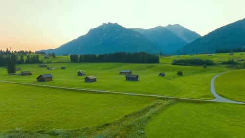 Paysage de montagne rural