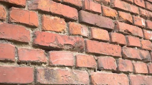 Close Up of Old Red Brick Wall Texture