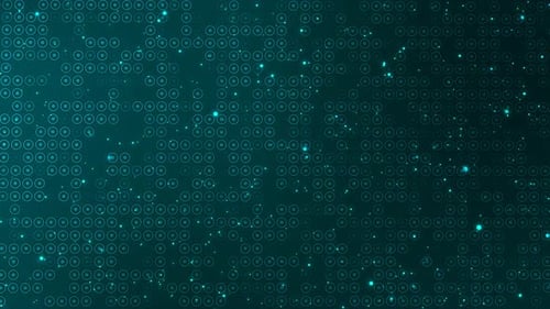 New Cyan Color Background Circle Particle Animation