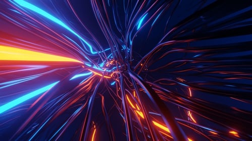 4 K abstrakte Lichtschleife