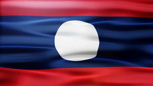 Wehende Flagge von Laos