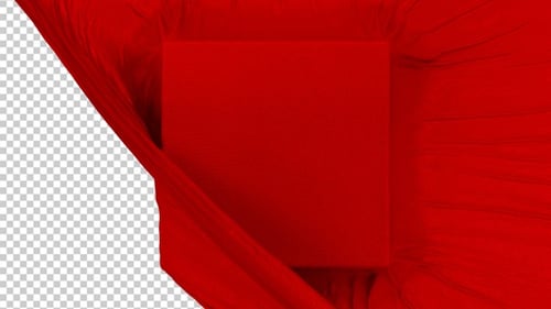 Elegant Red Fabric Transition Reveals