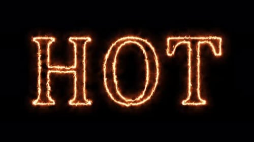 Animated Fiery Text Effect Loop
