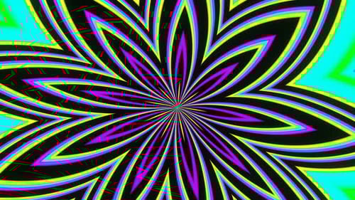 Iridescent Multicolored Abstract Flower