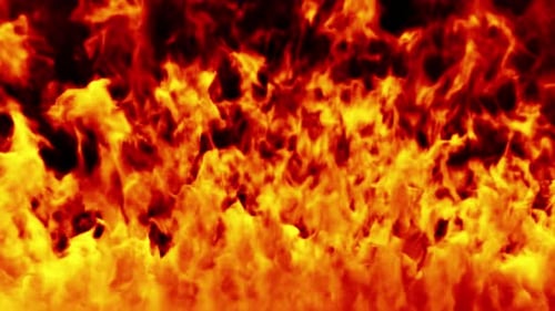 Realistic Fire Flames Rising with Alpha Channel