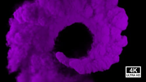 Dynamic Purple Smoke Fluid Reveal Transition