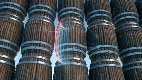 Barris industriais Hud Scanning 4k