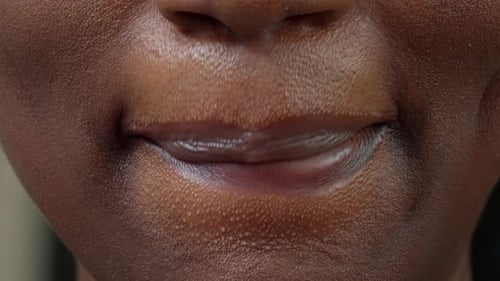 Person Smiling Close Up Mouth