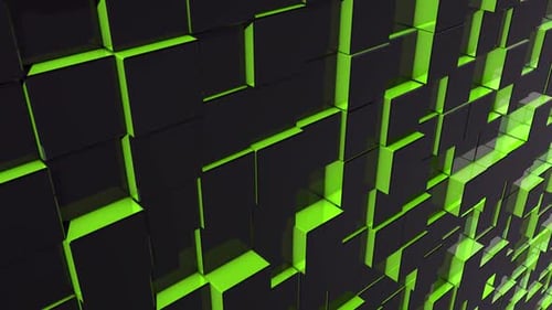 Modern Colorful Grass Green Cubes Background