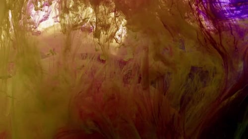 Colorful Ink Swirls in Abstract Motion