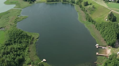 Lake and Forest Aerial