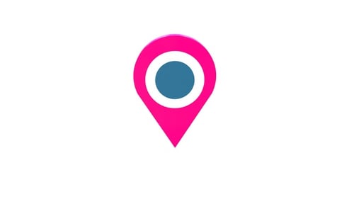 Modern 3D Animated Location Pin Icon