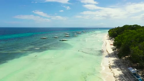 Sandy Beach and Tropical Sea