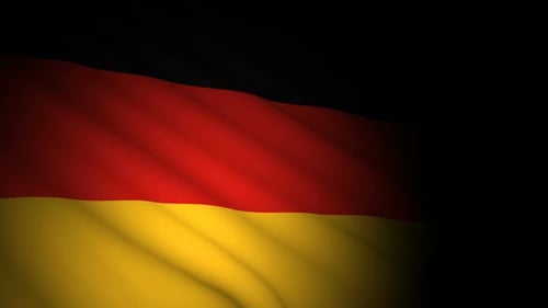 German Flag Waving Seamless Loop