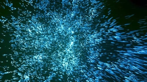 Abstract Blue Particles Bursting Energetic Background Loop