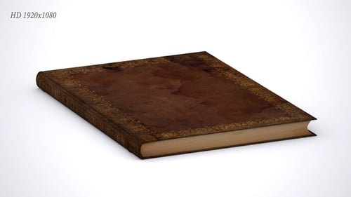 Ornate Antique Book Opening and Page Turn Animation