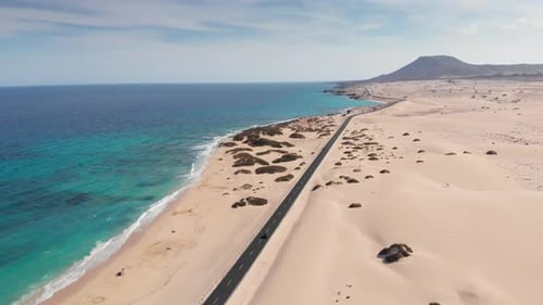 Aerial View Of Corralejo Dunes In Fuerteventura