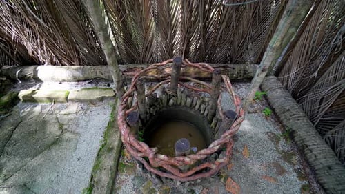 Moving towards and look the well.