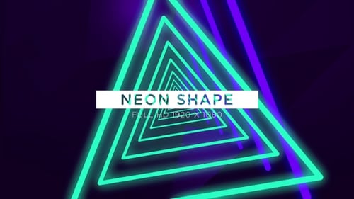 Dynamic Neon Geometric Tunnel Loop Background