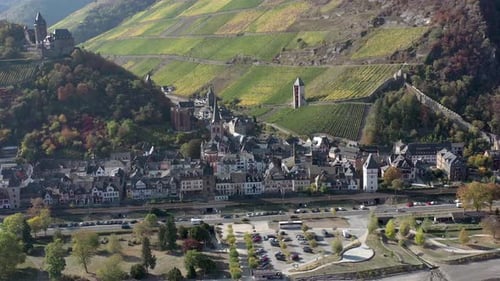 The Picturesque Town of Bacharach on the Shores of the Rhine in Germany