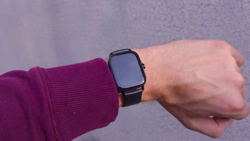 Smart Watch On A Man Hand