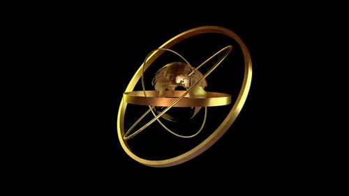Goldene Kugel mit Ringen