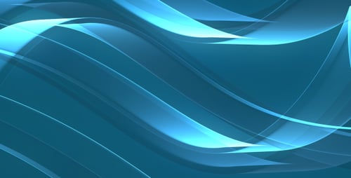 Smooth Flowing Abstract Blue Waves Animated Background