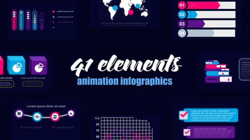 Dynamic Infographics Elements for Business Data Visualizations