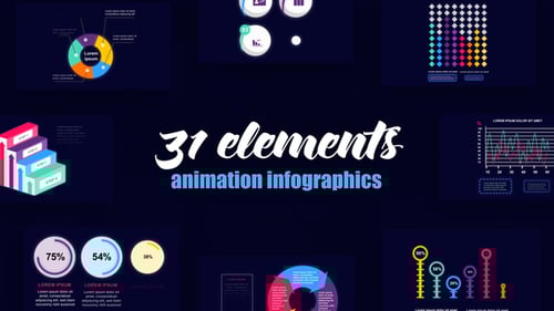 Animated Data Visualization Infographic Elements Pack
